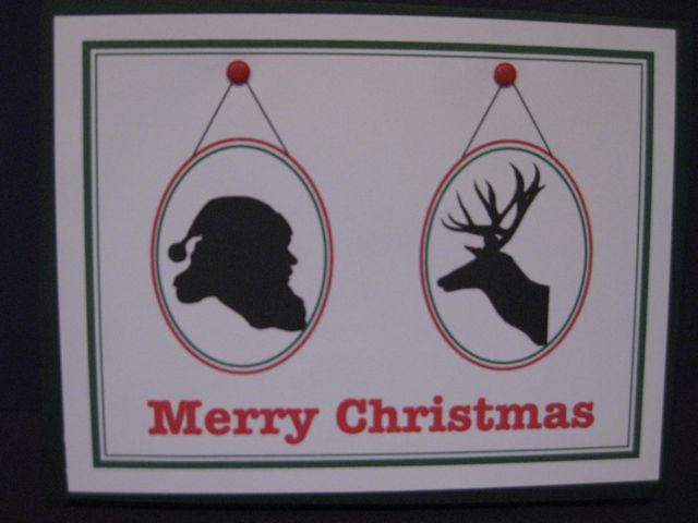 santa/reindeer silhouettes