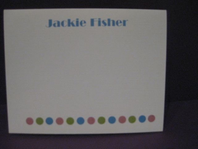 name/note card