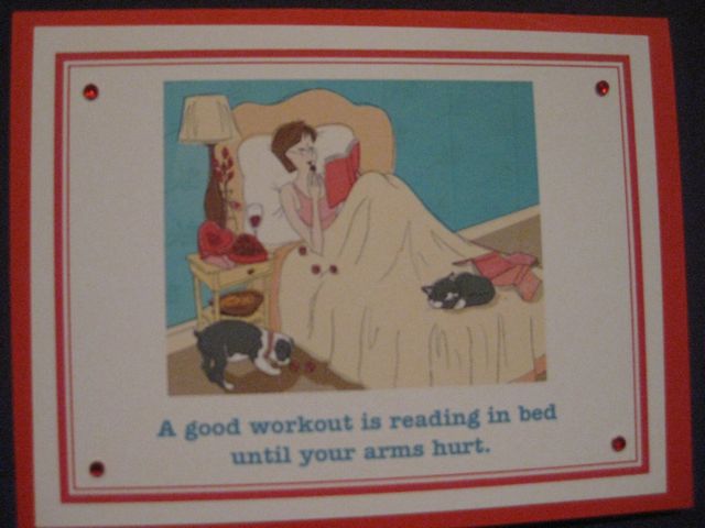Reading in bed/workout