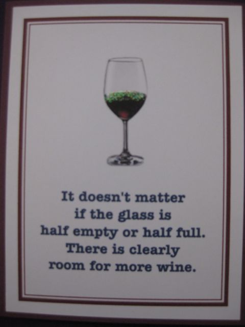 Wine glass half empty