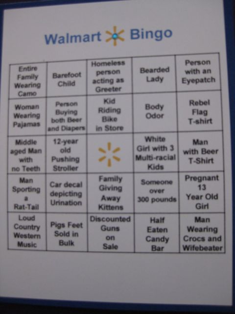 Walmart Bingo