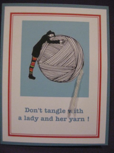 Lady and her yarn
