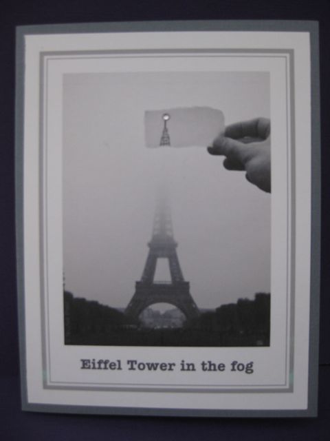 Eiffel Tower in fog
