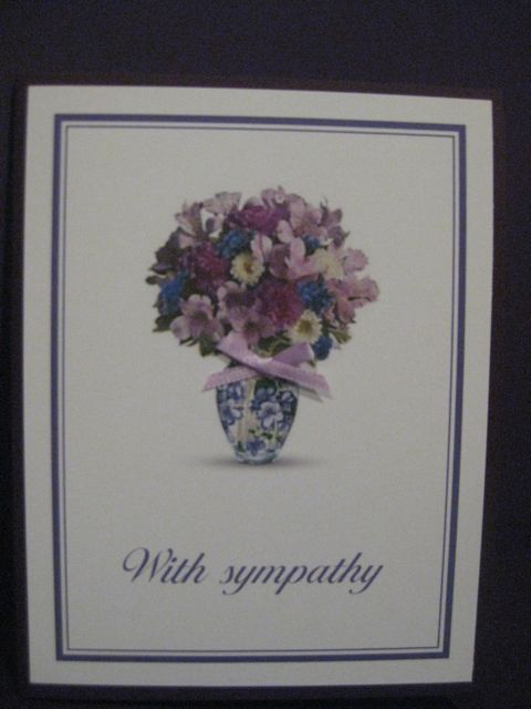 Lavender vase/sympathy