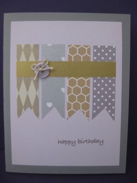 Gray/tan birthday card
