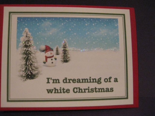 I'm dreaming of a white Christmas