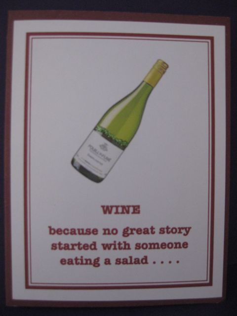 Wine, not salad