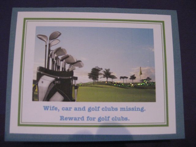 Golf clubs missing