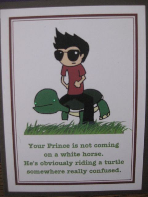 Prince riding a turtle