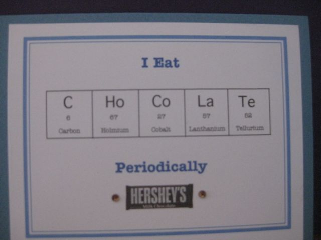 I eat chocolate periodically