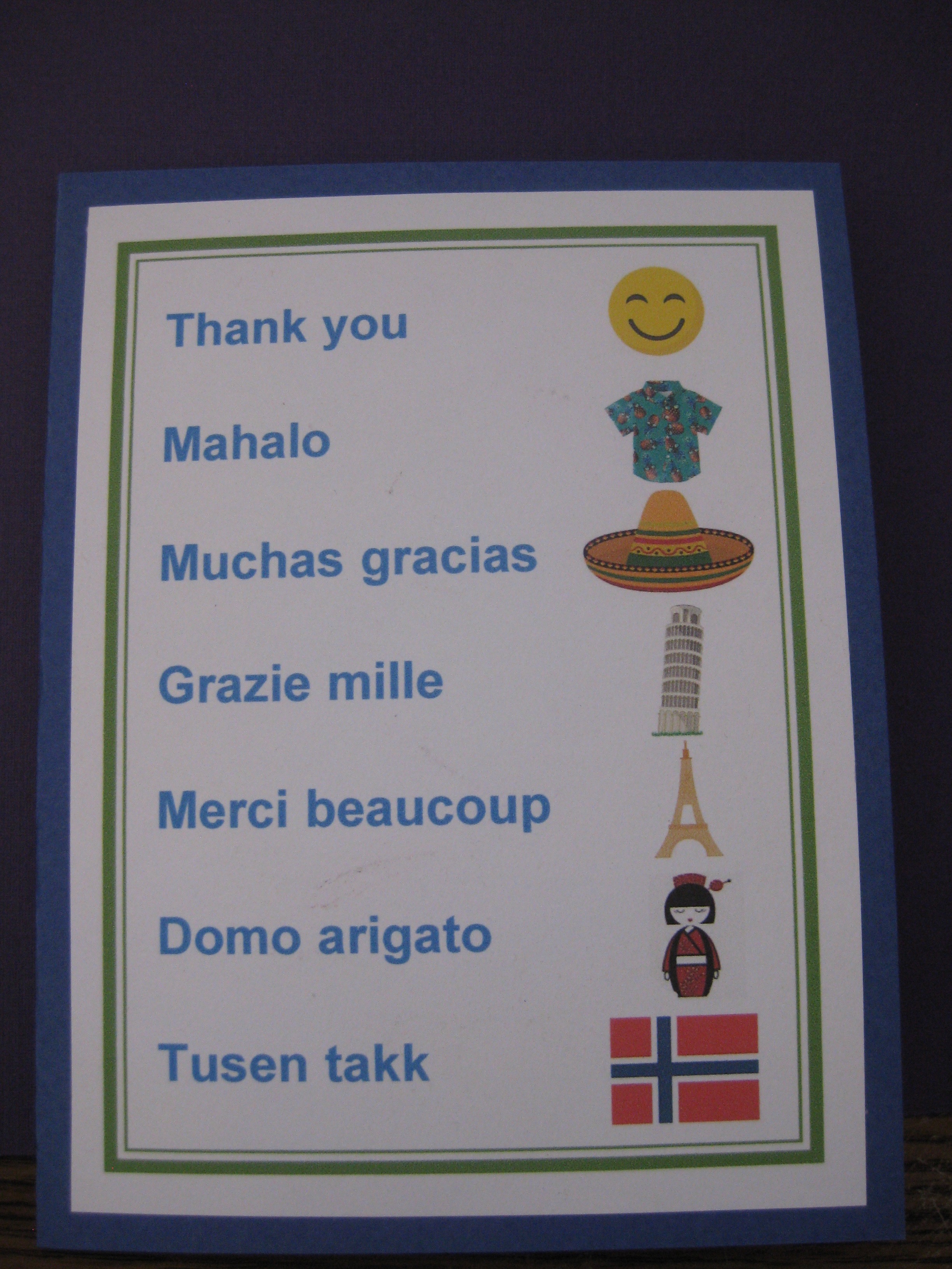 Thank you/languages
