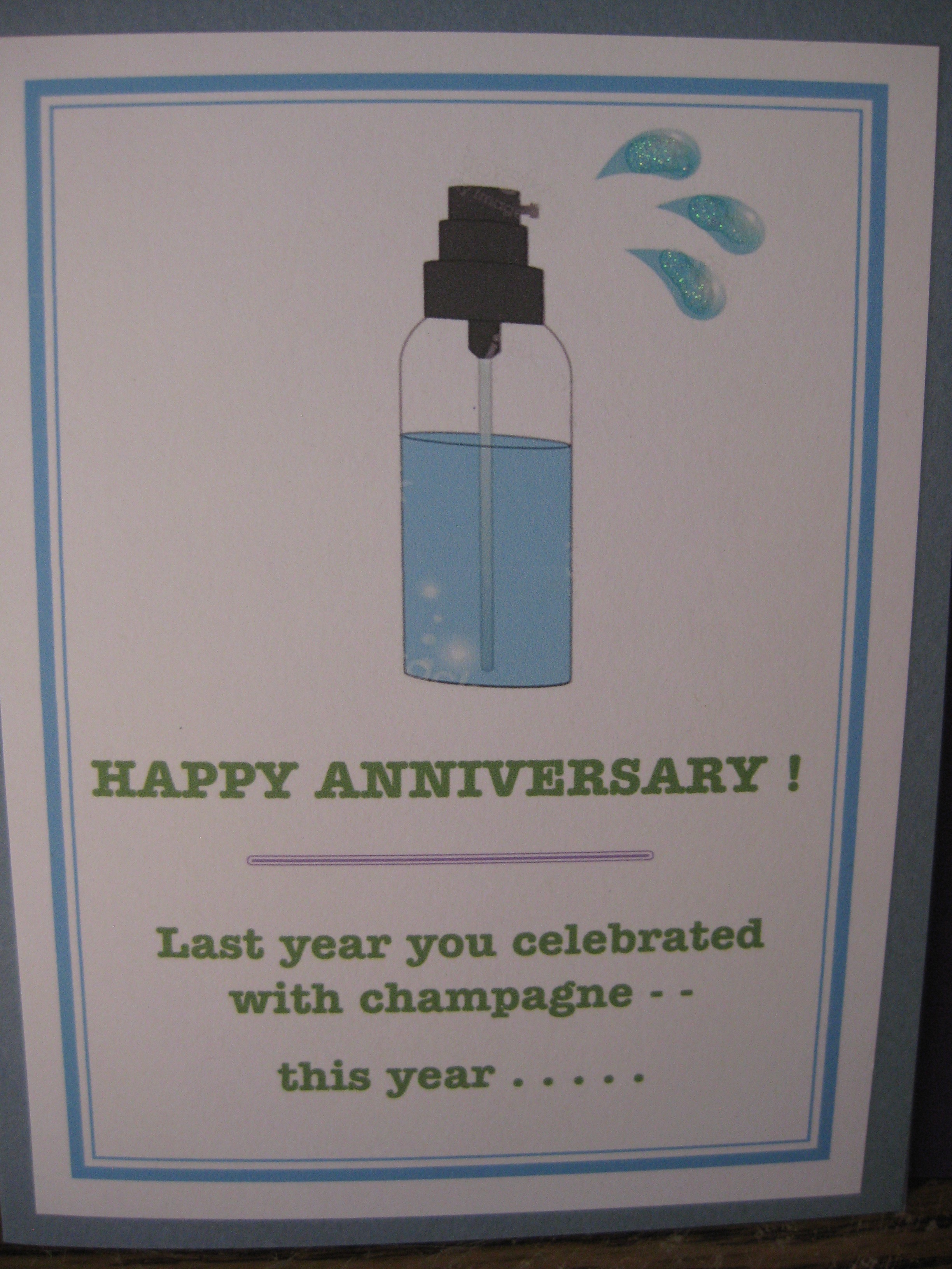hand sanitizer/anniversary