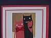 Black/red cat