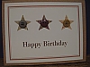 Tan Stars/birthday card