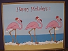 Christmas flamingos