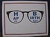 glasses/happy birthday