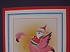 Santa riding flamingo
